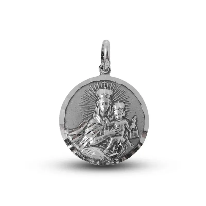 Medalla plata Ley 925m Escapulario 21mm. Corazón de Jesús [AB7124]
