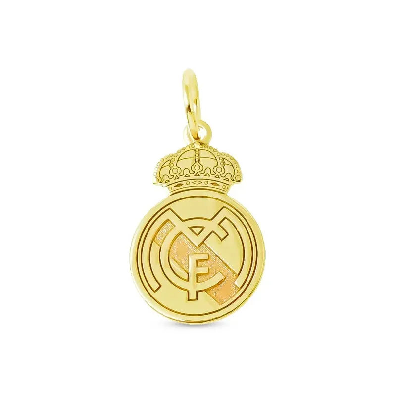Real Madrid Colgante Plata Ley 925m chapado oro macizo 20 mm.. Grabac