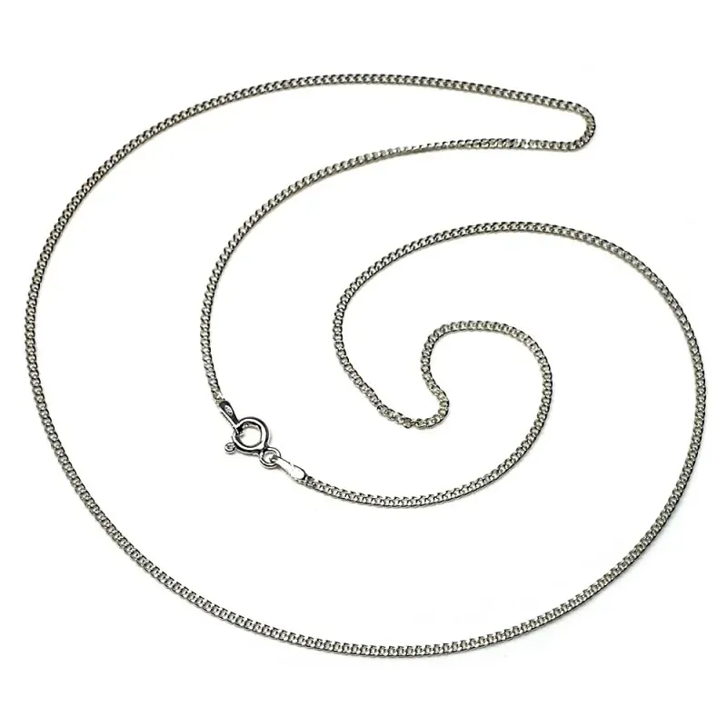 Cadena plata ley 925m 50cm. barbada 0.40mm. [AB0450]