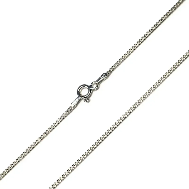Cadena plata ley 925m 50cm. barbada 0.40mm. [AB0450]