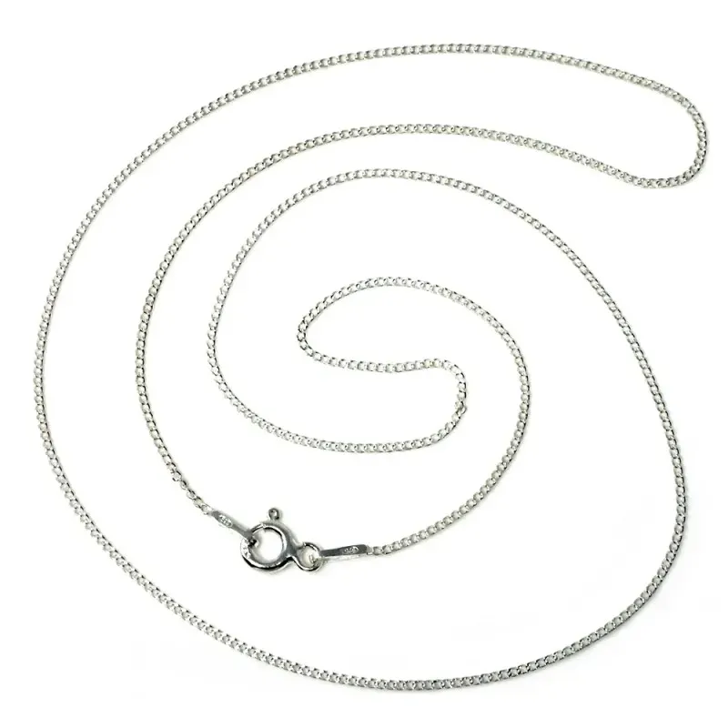 Cadena plata ley 925m 45cm. barbada hilo 0.30mm. [AB2629]