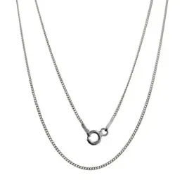 Cadena plata ley 925m 45cm. barbada hilo 0.30mm. [AB2629]