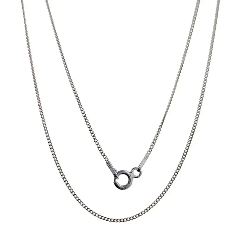 Cadena plata ley 925m 45cm. barbada hilo 0.30mm. [AB2629]