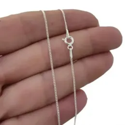 Cadena plata ley 925m 45cm. barbada hilo 0.30mm. [AB2629]