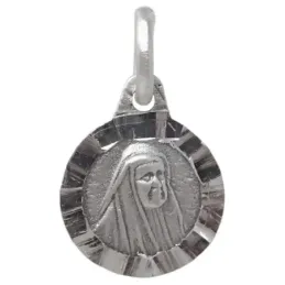 Medalla plata Ley 925m Sor Ángela de la Cruz 11mm. maciza redonda len