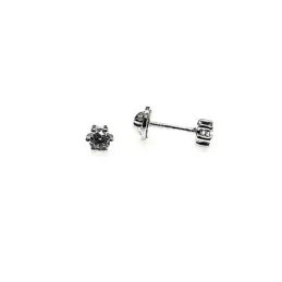 Pendientes plata Ley 925m garra circonita 3mm. [AB1526]