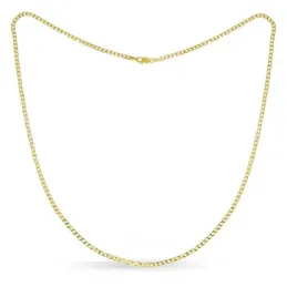Cadena en Plata de Ley 925m chapada en oro de 50 cm. modelo barbada a