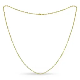 Cadena en Plata de Ley 925m chapada en oro de 60 cm. modelo forzada m