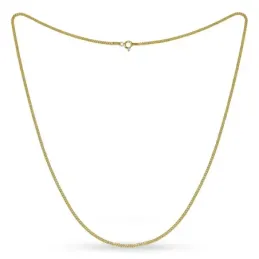 Cadena en Plata de Ley 925m chapada en oro de 50 cm. modelo barbada a