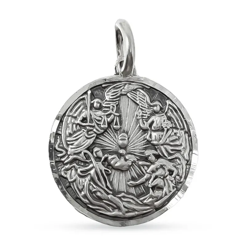 Arcángeles San Rafael Gabriel Miguel Ángel de la Guarda Medalla Plata