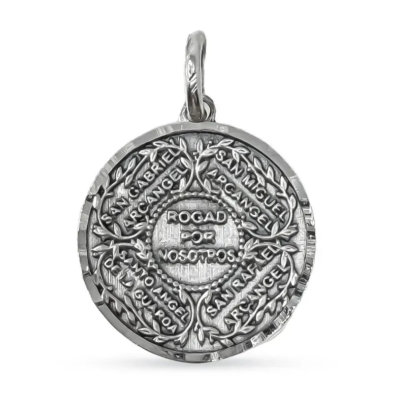Arcángeles San Rafael Gabriel Miguel Ángel de la Guarda Medalla Plata