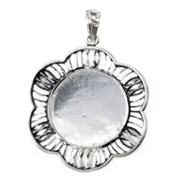 Medalla plata ley 925m San Judas Tadeo 30mm. cerco rombos [AA9815]