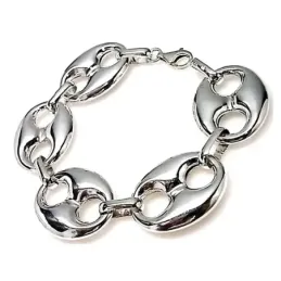 Pulsera plata ley 925m calabrote grande liso continuo [AB0044]
