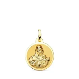 Escapulario Virgen del Carmen Corazón de Jesús Medalla en Oro 9k de 1