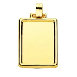 Placa en Oro 9k chapa de 31 mm. con borde liso