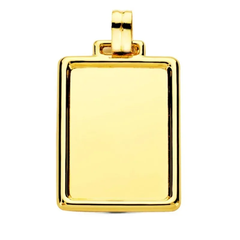Placa en Oro 9k chapa de 31 mm. con borde liso