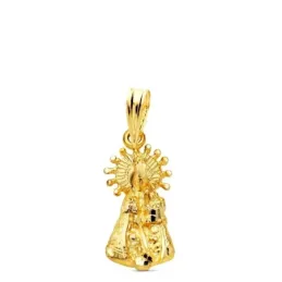 Virgen de los Desamparados Colgante en Oro 9k silueta de 17 mm.