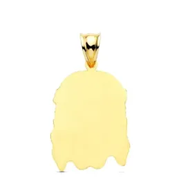 Cabeza Cristo de la Buena Muerte Colgante en Oro 9k de 27 mm. hueco t