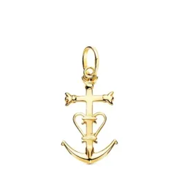 Cruz de la Camarga Colgante en Oro de 9k con 23 mm.