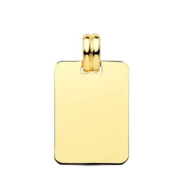 Chapa Colgante en Oro 9k rectangular de 20 mm. lisa