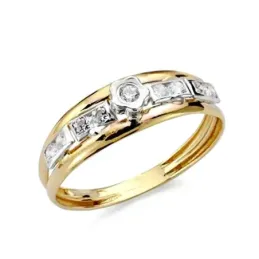 Sortija oro 18k bicolor circonitas [AA2209]