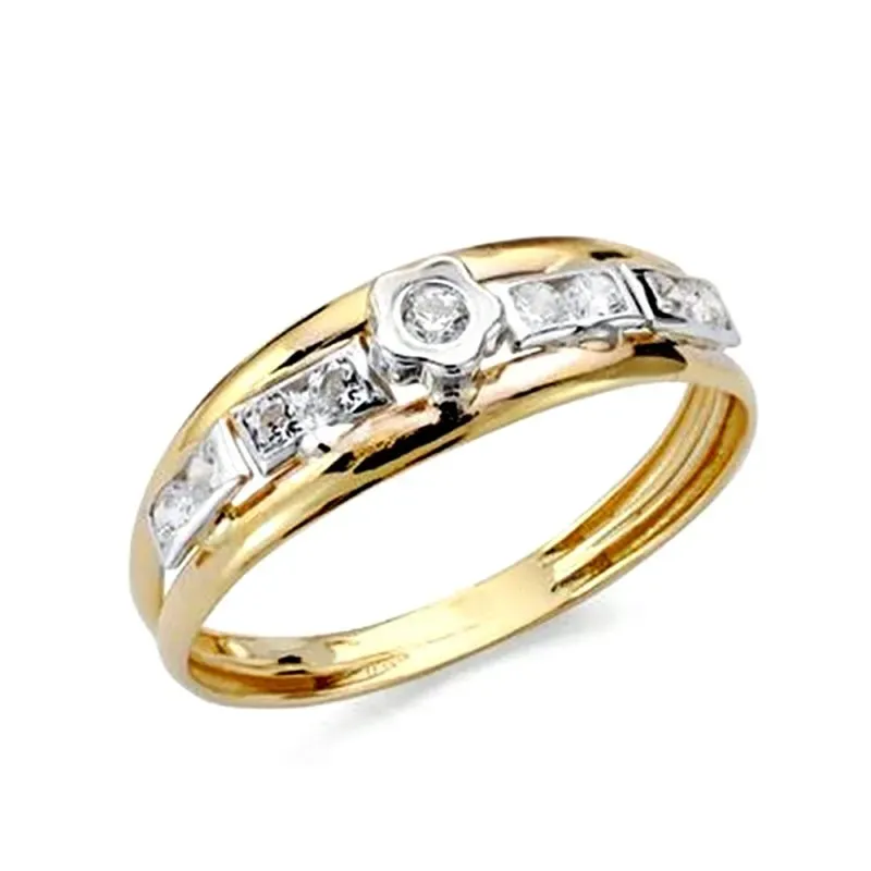 Sortija oro 18k bicolor circonitas [AA2209]