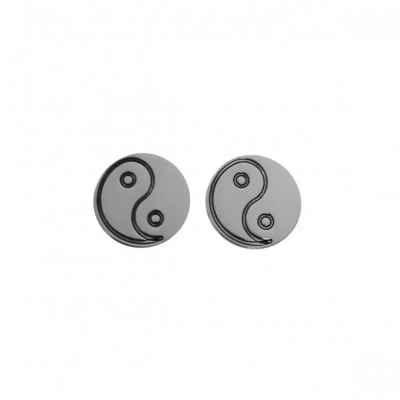 Pendiente plata ley 925m 10mm. Yin Yang dos energías [AA8846]