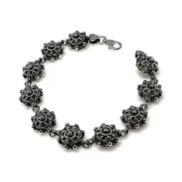 Pulsera plata ley 925m charro continuo [AB0043]