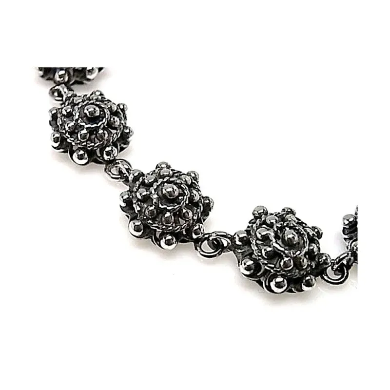 Pulsera plata ley 925m charro continuo [AB0043]