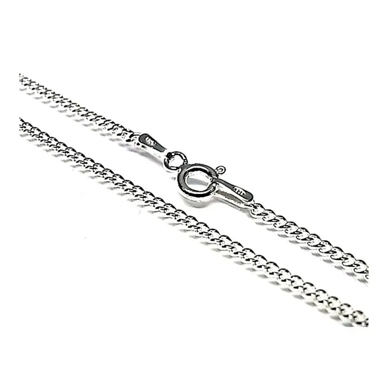 Cadena plata ley 925m 45cm. barbada 0.40mm. [AB0405]