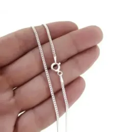 Cadena plata ley 925m lisa 50cm. barbada 0.5mm. [AB0436]