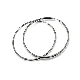 Pendientes plata Ley 925m aro liso 60mm. [AB1156]