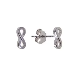 Pendientes plata ley 925m infinito liso 10mm. [AB2611]