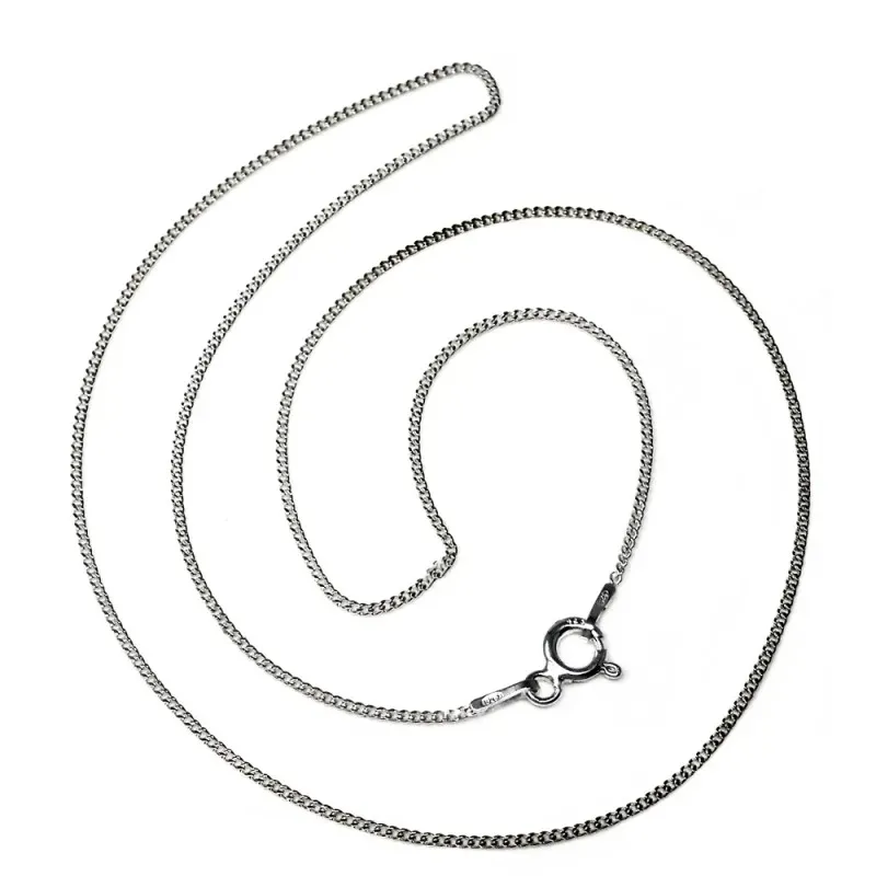 Cadena plata ley 925m 40cm. barbada 0.30mm. [AB2621]