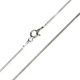 Cadena plata ley 925m 40cm. barbada 0.30mm. [AB2621]