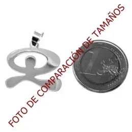 Colgante plata Ley 925m Indalo 20mm. bailón liso [AB9798]