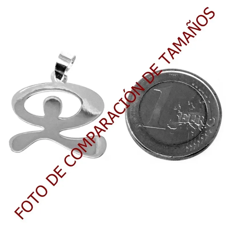Colgante plata Ley 925m Indalo 20mm. bailón liso [AB9798]
