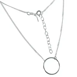 Gargantilla plata Ley 925m cadena 38mm. motivo Karma aro 15mm [AC0392]
