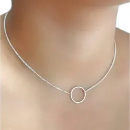 Gargantilla plata Ley 925m cadena 38mm. motivo Karma aro 15mm [AC0392]