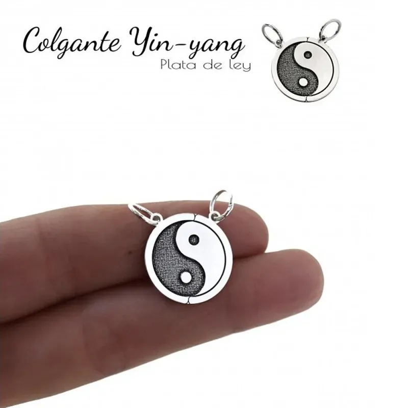 Colgante plata Ley 925m Yin-Yan 18mm. divisible unisex