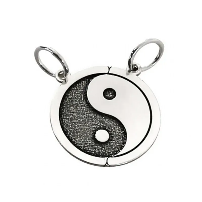 Colgante plata Ley 925m Yin-Yan 18mm. divisible unisex