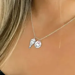 Gargantilla plata Ley 925m cadena TE CORAZÓN SEÑO rolo 43 cm. profe