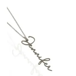 Gargantilla plata Ley 925m mujer 40 cm. cadena forzada nombre a elegi