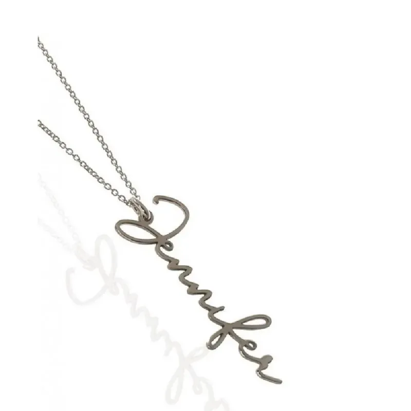 Gargantilla plata Ley 925m mujer 40 cm. cadena forzada nombre a elegi