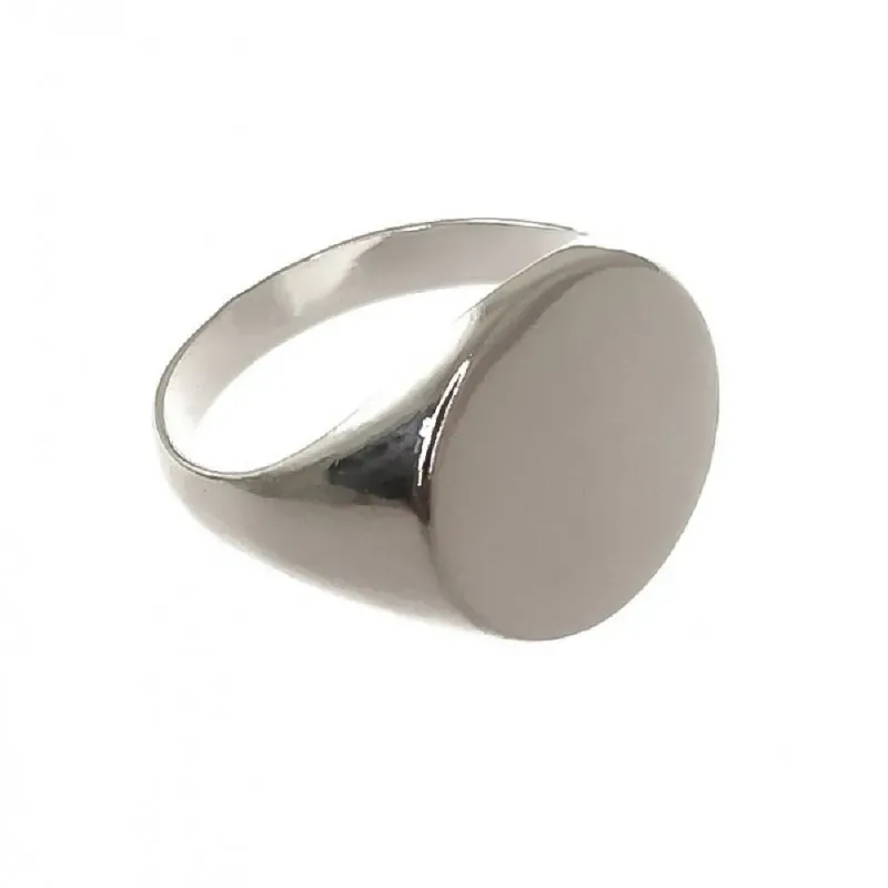Sello plata Ley 925m hombre macizo 15 mm. redondo