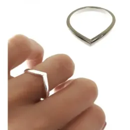 Sortija plata Ley 925m mujer pico lisa