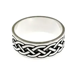 Anillo plata Ley 925m hombre detalles dibujo oxidado
