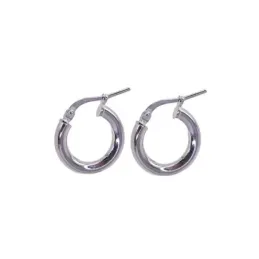 Pendientes Aro 10 mm. Plata Ley 925m lisos redondos grosor 3 mm.