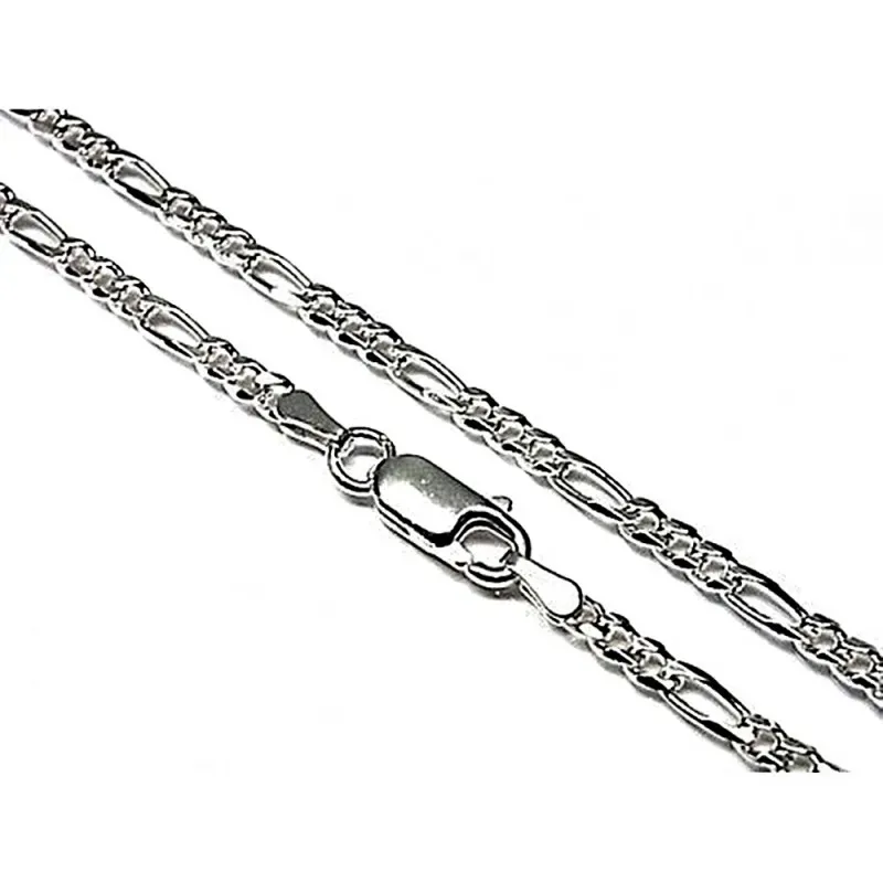 Cadena plata ley 925m 50cm. alternada 3x1 hilo 0.80mm. [AB2552]