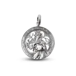 Purísima Concepción Virgen Inmaculada medalla plata Ley 925m maciza 2